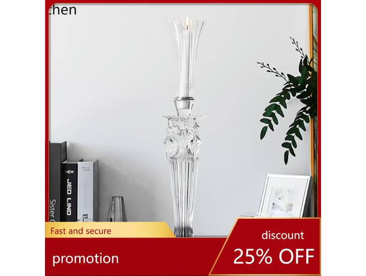 Porte-bougie en verre transparent ZML, porte-bougie romantique pour mariage, décoration de table, décoration de la maison