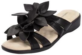 Women's The Paula Slip On Sandal by Comfortview in Black (Size 7 M)