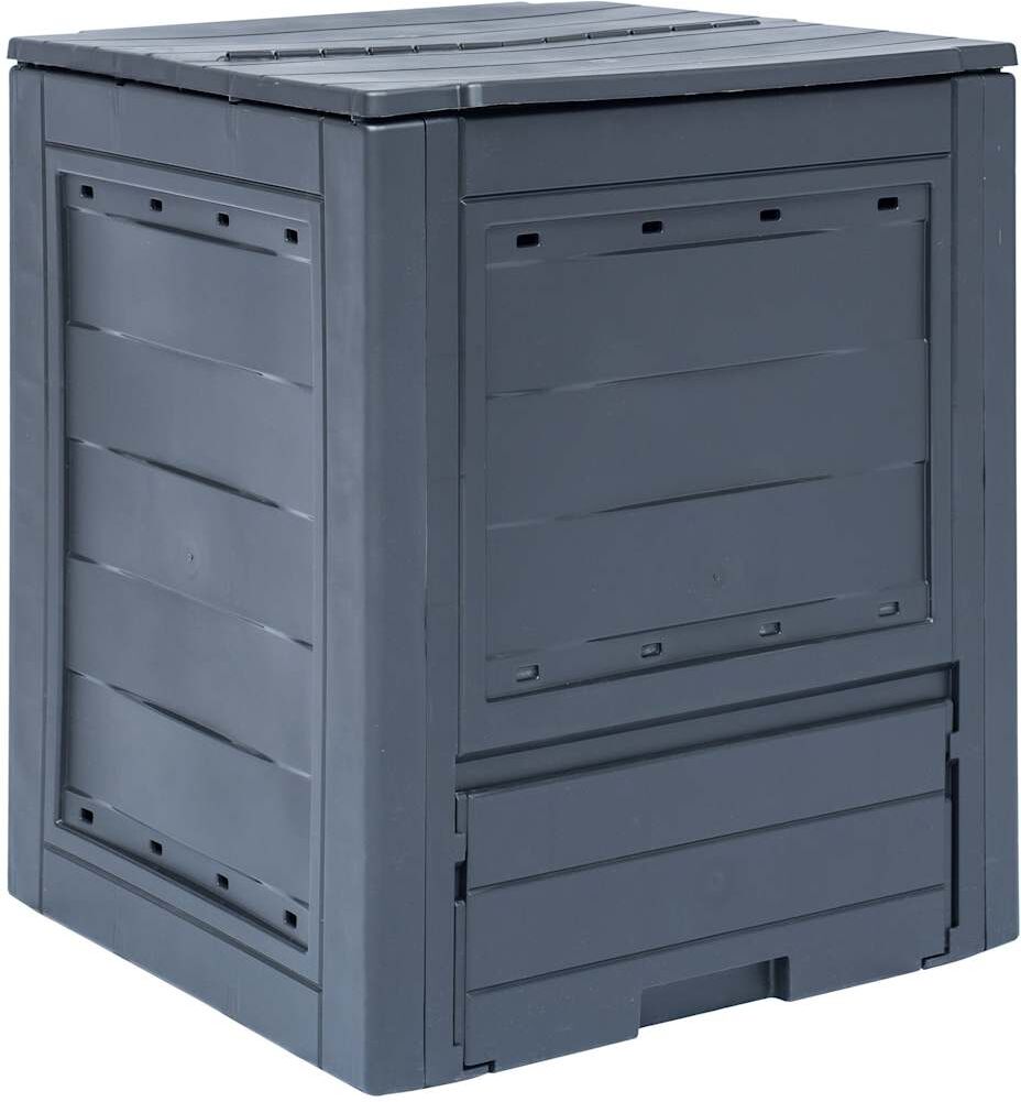 vidaXL Bac à compost de jardin Gris 60x60x73 cm 260 L