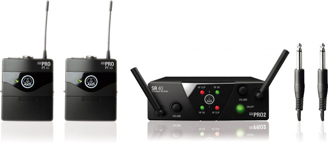 AKG Wms40 Mini Dual Instrumental Set Drahtlos Mikrofonsystem