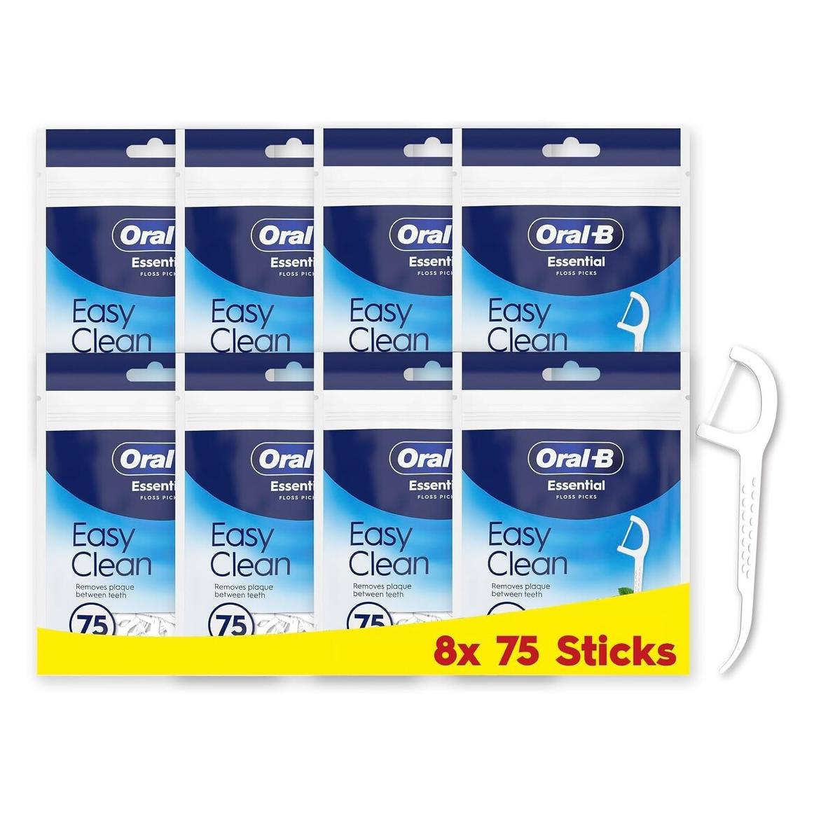 Oral-B Multipack 8x Easy Clean Zahnseide-Sticks - Minzgeschmack, 75 Stück (184533_8er)