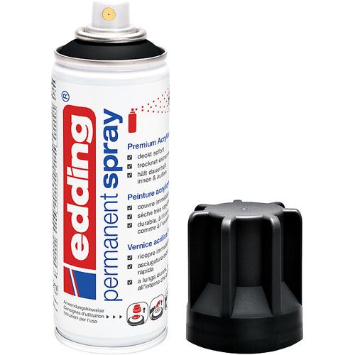 edding 5200 Acrylspray Sprühfarbe tiefschwarz matt