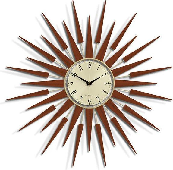 Newgate Pluto Wandklok - Donker hout