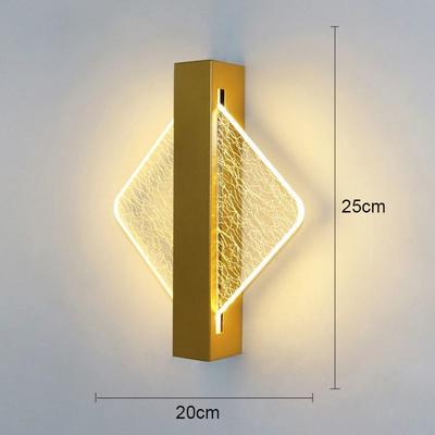 Useful Little Things Modern Minimalist Acrylic LED Wall Lamp Sconce For Living Room, Bedroom Bedside, And Background Wall b1 tri Colored Light