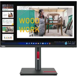 Lenovo ThinkVision P24q-30 (2560 x 1440 Pixel, 23.80"), Monitor, Schwarz
