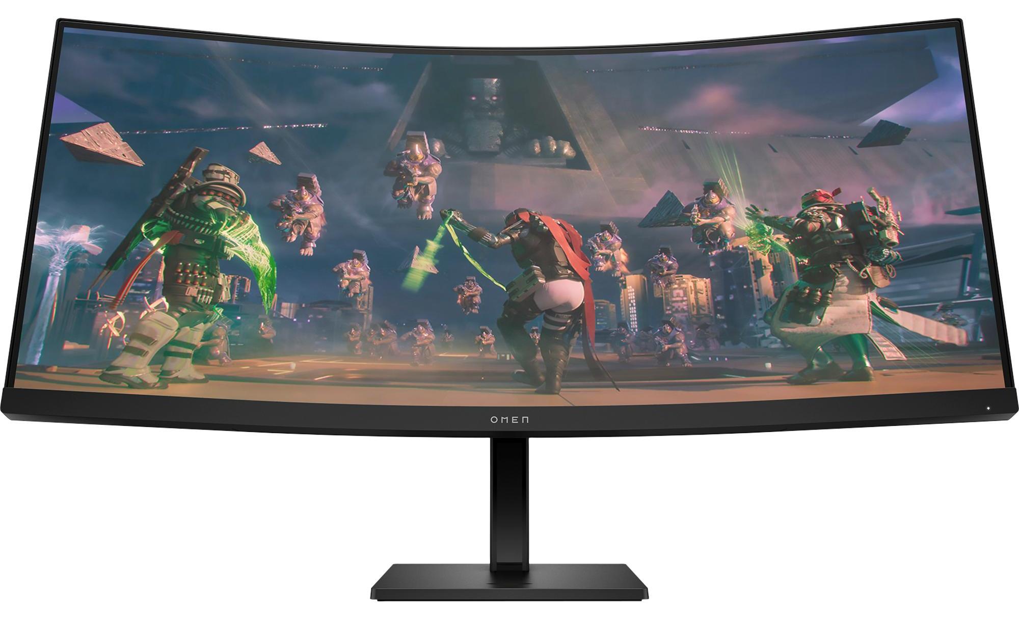 OMEN by HP OMEN by 34 Zoll WQHD 165 Hz Curved Gaming-Monitor - OMEN 34c, 86,4 cm (34"), 3440 x 1440 Pixel, Wide Quad HD, LCD, 1 ms, Schwarz