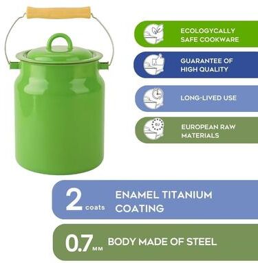 STP Goods Vintage Enamel Canister with Lid - 3.5Qt