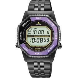 Seiko Digital Alarm Chronograph 37 mm Schwarz Limited Edition Herrenuhr HFL001P1
