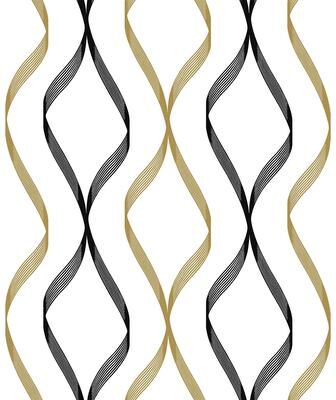 NextWall Ogee Ribbon Peel and Stick Wallpaper