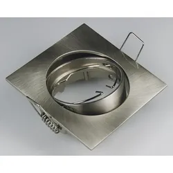 ChiliTec Decken-Einbaustrahler "SE80" chrom-matt schwenkbar, 80x80mm, für 50mm Lampen