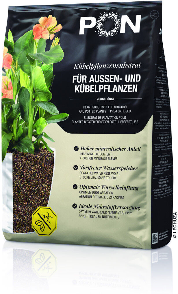 Lechuza-PON Lechuza Terrapon Pflanzsubstrat für Außenpflanzen 12 L torffrei