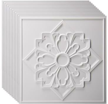 "Art3d 3D PVC Wall Panels Ceiling Tiles 24""x24"" Vintage Design"