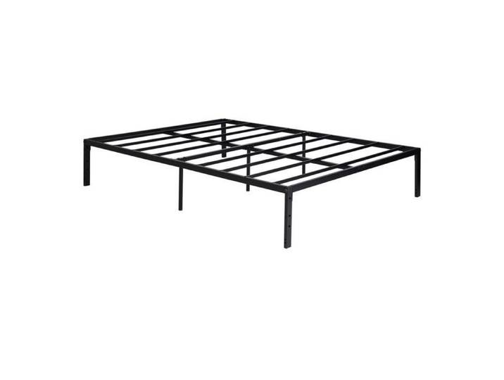 Cadre de lit en fer - FurnitureR - Noir - Pour matelas 140x190 cm - Structure métallique