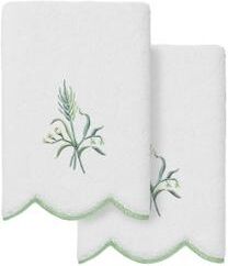 Authentic Hotel and Spa 100% Turkish Cotton WHITNEY Scallop Embellished Towel Collection.