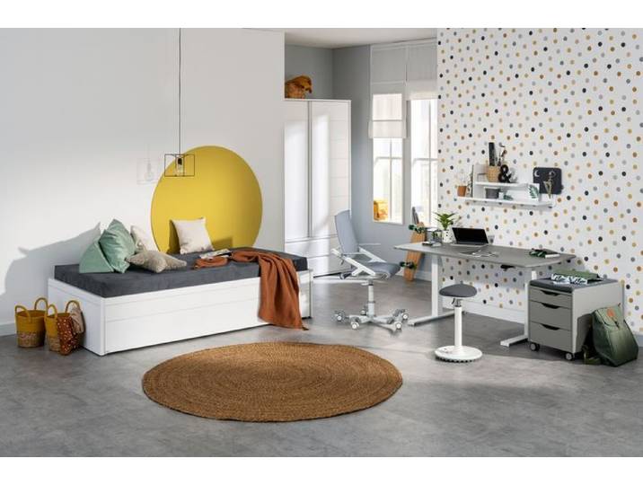 Stehhocker Swifty Grau Stoff Barhocker
