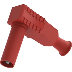 PJP 1067-R - Winkelstecker, 4 mm, Schraubanschluss, rot