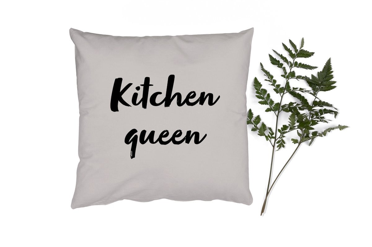 PillowMonkey Sierenkussen Quotes Chef Kitchen Queen - 50 x 50 cm