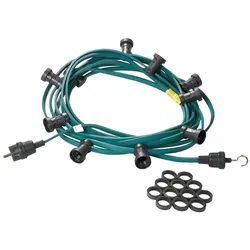 Illu Lichterkete 10m grün für Party Garten Außen Girlande 20xE27 Made in Germany