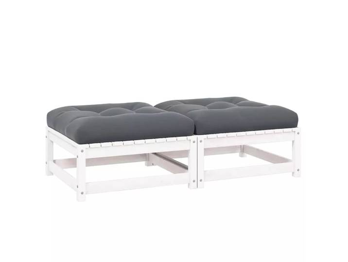 VidaXL - Fußhocker kiefernholz, One Size, Weiss