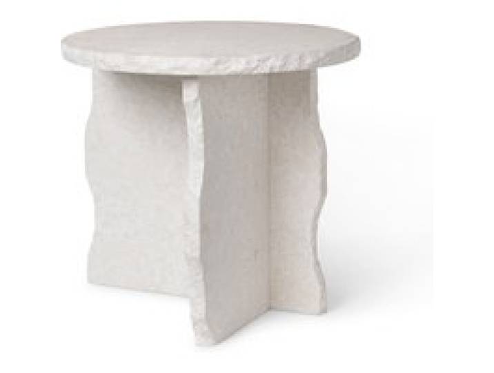 Ferm Living - Mineral Sculptural Tisch 52 X 52 Cm Bianco Curia Marmor Weiss