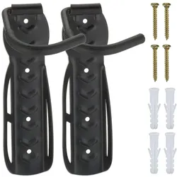 Relaxdays Schwarze Fahrrad Wandhalterung 2er Set Schwarz