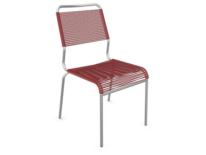 Spaghetti-Stuhl Rigi Feuerverzinkt von Schaffner / Farbe: Rot / Grösse: 47 x 65 cm
