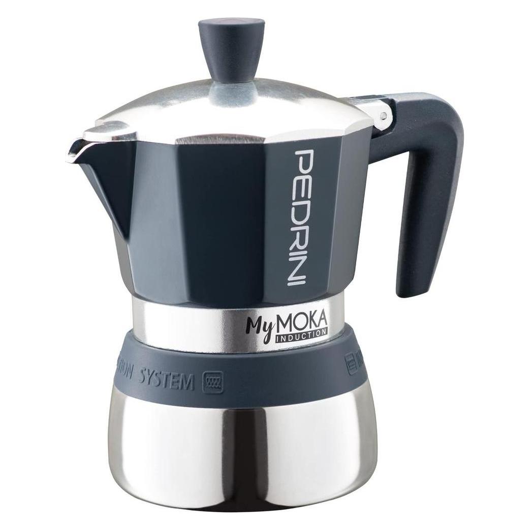 Pedrini Moka-Kaffeemaschine MyMoka Induction, 3 Tassen, Aluminium (3 Tassen) (60280026)