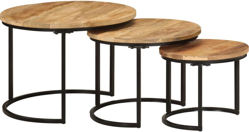 Borough Wharf Bavorov Nesting Tables Wood Mango 40cm H X 55cm W