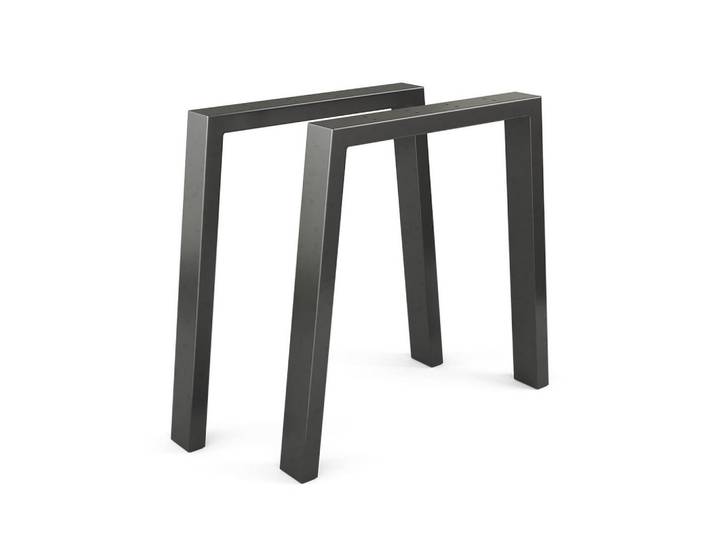 Vicco Tischbeine Schwarz 75 x 72 cm U-förmig, Metall, 75x72x8 cm, Esszimmer, Esstische, Tischsysteme, Tischgestell