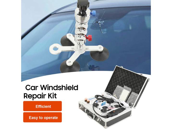 Kit de réparation de pare-brise de voiture, accessoires professionnels et boîte à outils pour la réparation des fissures de verre de voiture, réparation des fissures en forme de bulle, réparation des