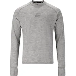 SOS Nuuk Woll Baselayer langes Skiunterhemd Herren 1005 - light grey melange S