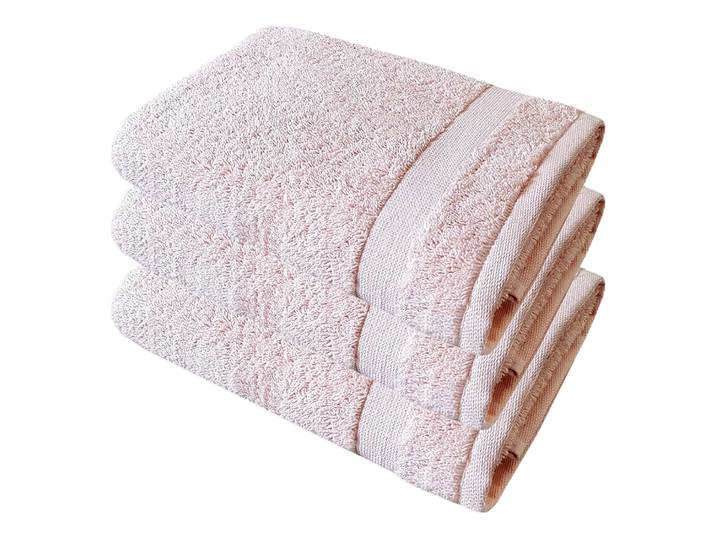 Gästehandtuch Organic Nature 3er-Set 30 x 50cm Pink/Altrosa