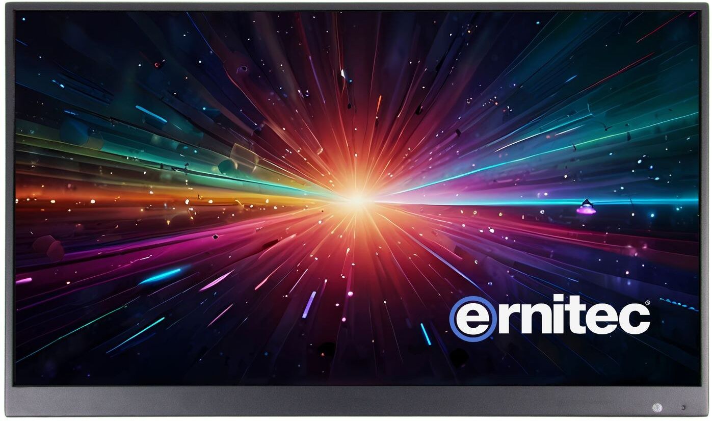 Ernitec 24" 24/7 Full HD Surveillance Monitor - 2x HDMI 2.0, VGA, RJ45 PoE In, Speakers (0070-24124-HDMIPOE)