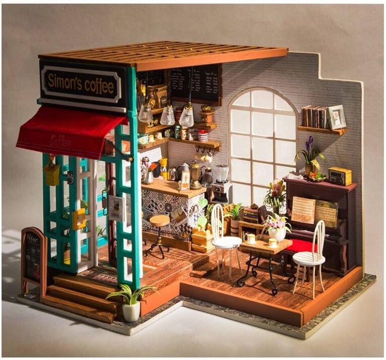 Le café de Simon - Miniatures 3D DIY Rolife