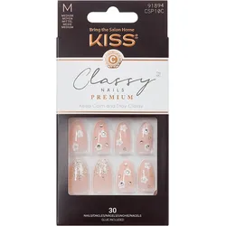 KISS Classy Nails Premium - weiß|hautfarben