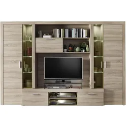 Ebuy24, Vitrine + Buffetschrank, Möbelset Molar (291 x 41 x 197 cm)