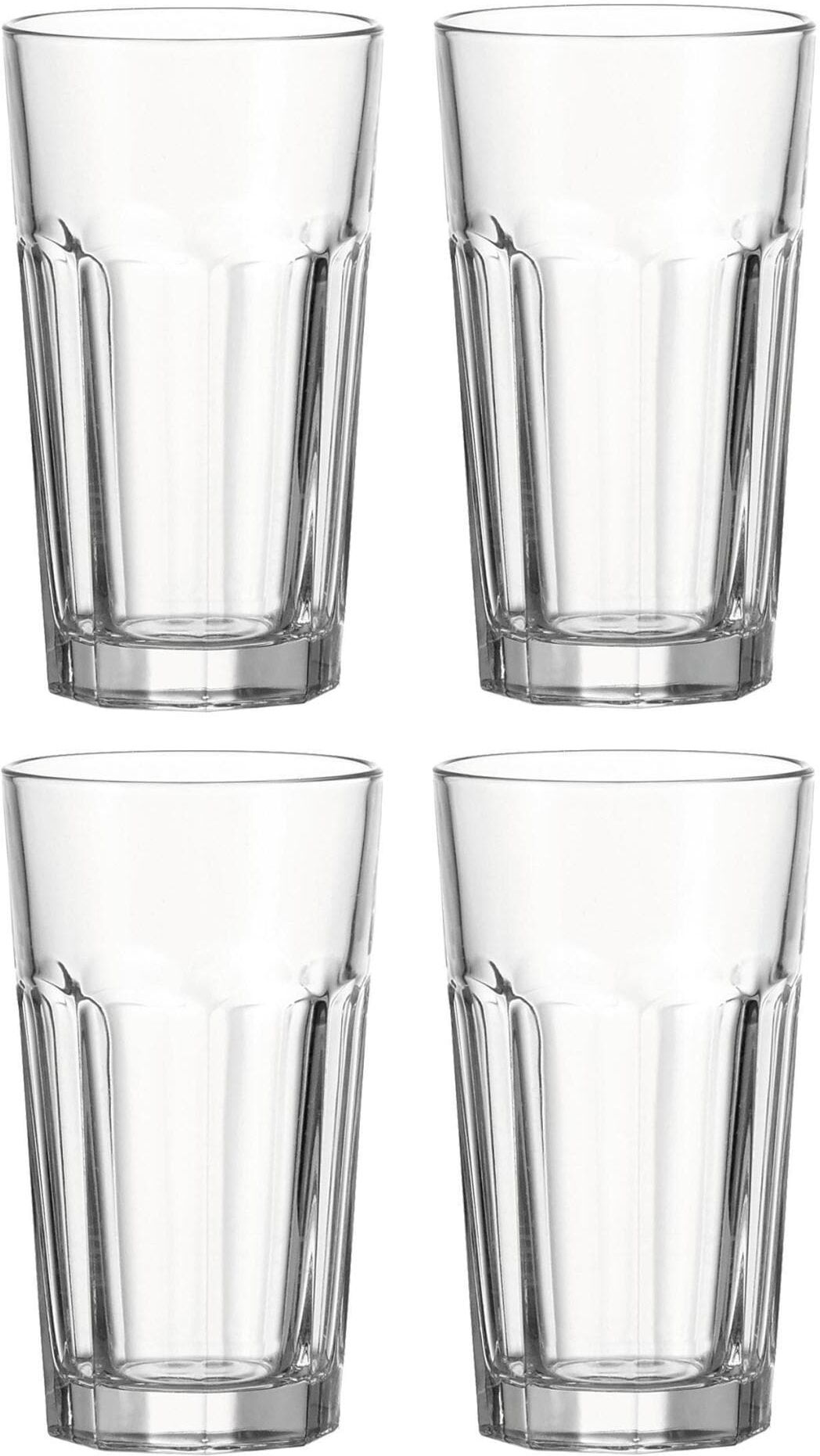 Longdrinkglas LEONARDO "Longdrinkglas XL, Rock", transparent, B:9cm H:16cm Ø:9cm, Glas, Trinkgefässe, Longdrinkglas transparent Ø 9cm x 16cm, 540ml
