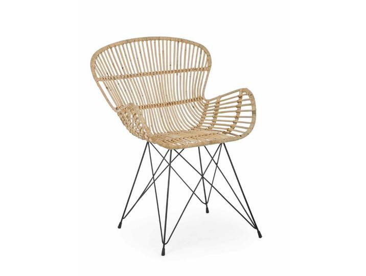 Feeling4Home Sessel Venturs aus Rattan, Natur
