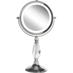 KOSMETIKSPIEGEL silber mit LED-Beleuchtung 18 cm Maury
