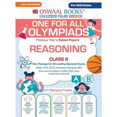 Oswaal One For All Olympiad Previous Years' Solved Papers, Class-8 Reasoning Book (For 2023 Exam), Taschenbuch von Oswaal Editorial Board, Oswaal