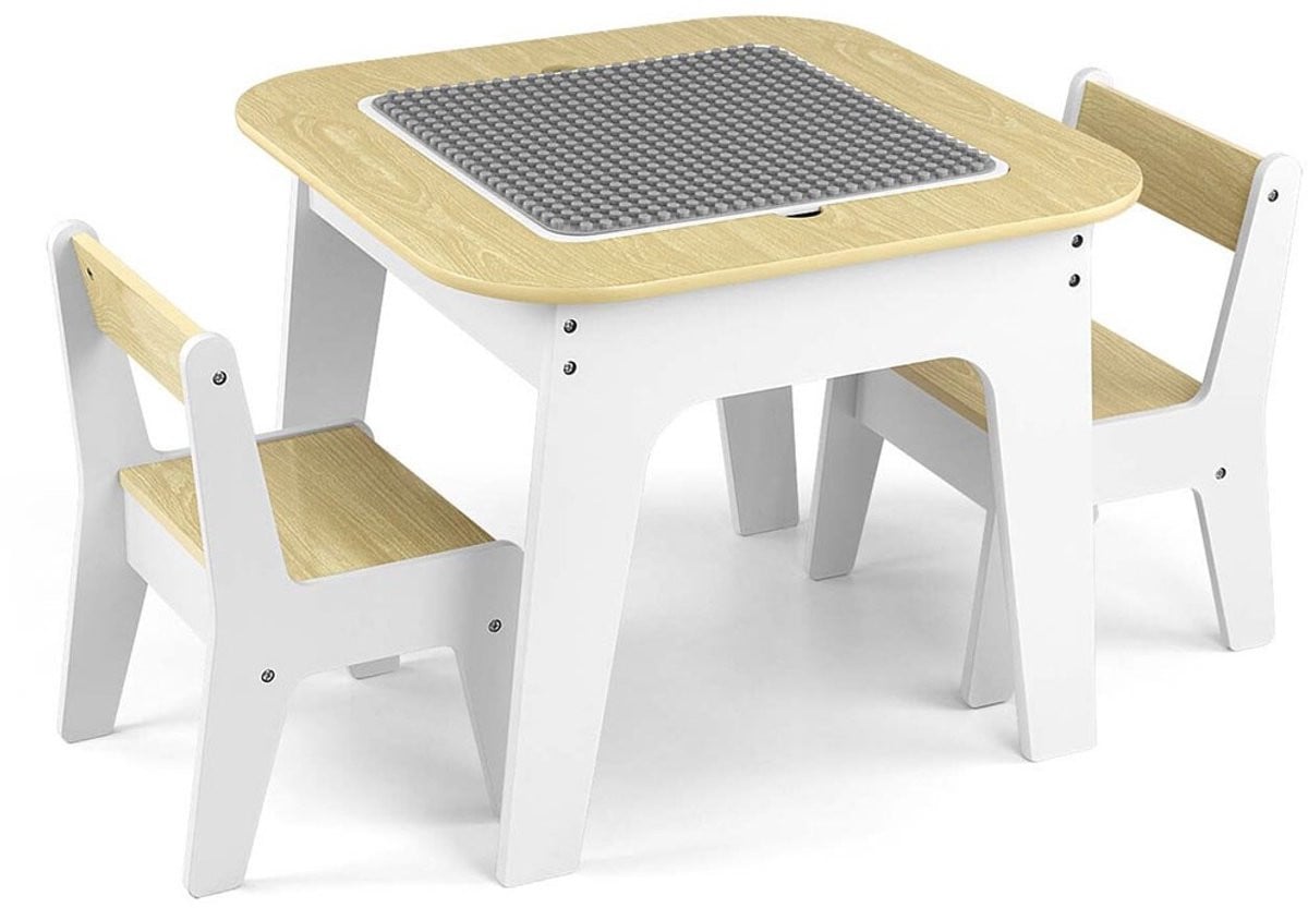 Milly Mally kindertafel met 2 stoelen en krijtbord meubelset