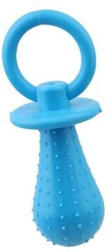 Uplift Essentials Interactive Pet Rubber Pacifier & Chew Toy blue m