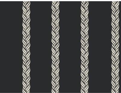 Ronald Redding Braided Stripe Black Wallpaper