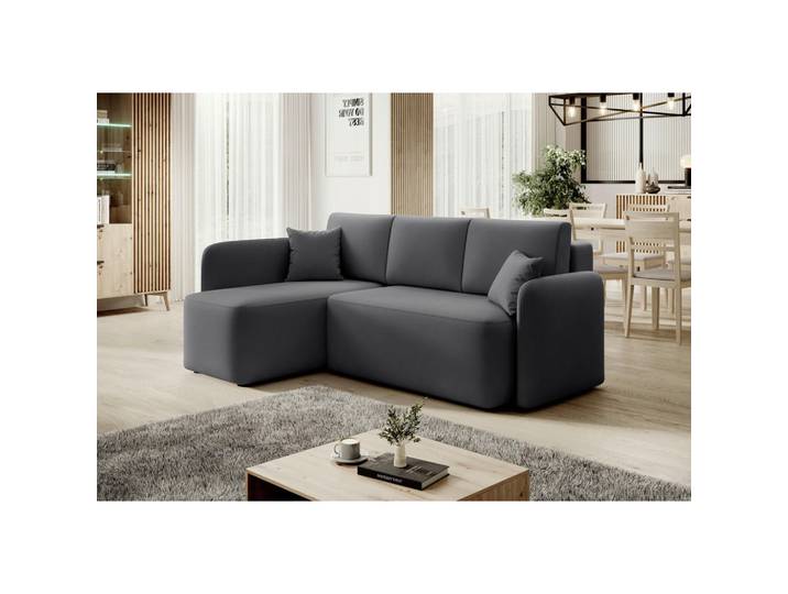 P & B Ecksofa, Grau, Kunststoff, 3-Sitzer, L-Form, 206x150 cm, Made in EU, Wohnzimmer, Sofas & Couches, Wohnlandschaften, Ecksofas