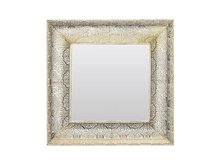 Eleganter Wandspiegel quadratische Form Gold 60 x 60 cm Plerin
