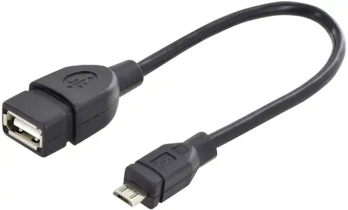 Raspberry Pi SC0006 USB-Adapter [1x USB 2.0 Stecker Micro-B - 1x USB 2.0 Buchse A] 8cm Weiß