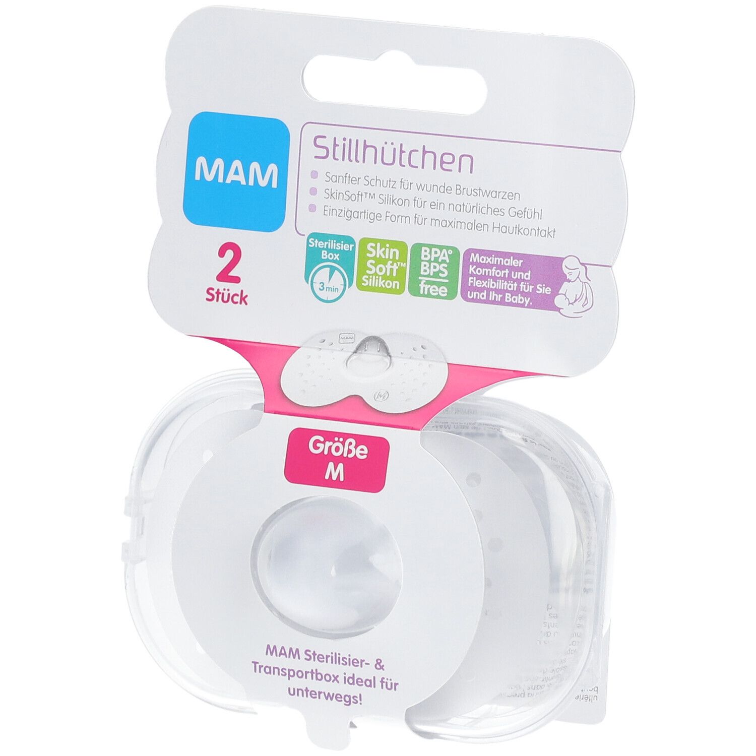 MAM Tepelhoedjes Medium 2 St Brusthütchen, -hauben, -schalen