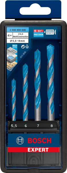 Bosch Expert CYL-9 MultiConstruction Multi-purpose Drill Bit Set, 4-piece