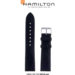 Hamilton - Linwood / Viewmatic Band-set Leder-schwarz-20/18 H690.185.103 - schwarz