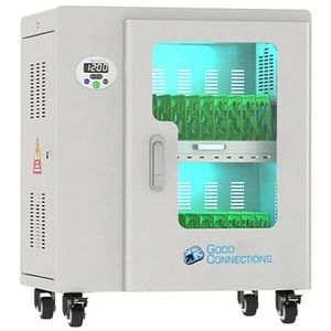 Good-Connections Tabletwagen ANTARES PRO T20C, grau, 20 Ladeplätze mit USB-C-Ausgang, mit UV-C-Desinfektion